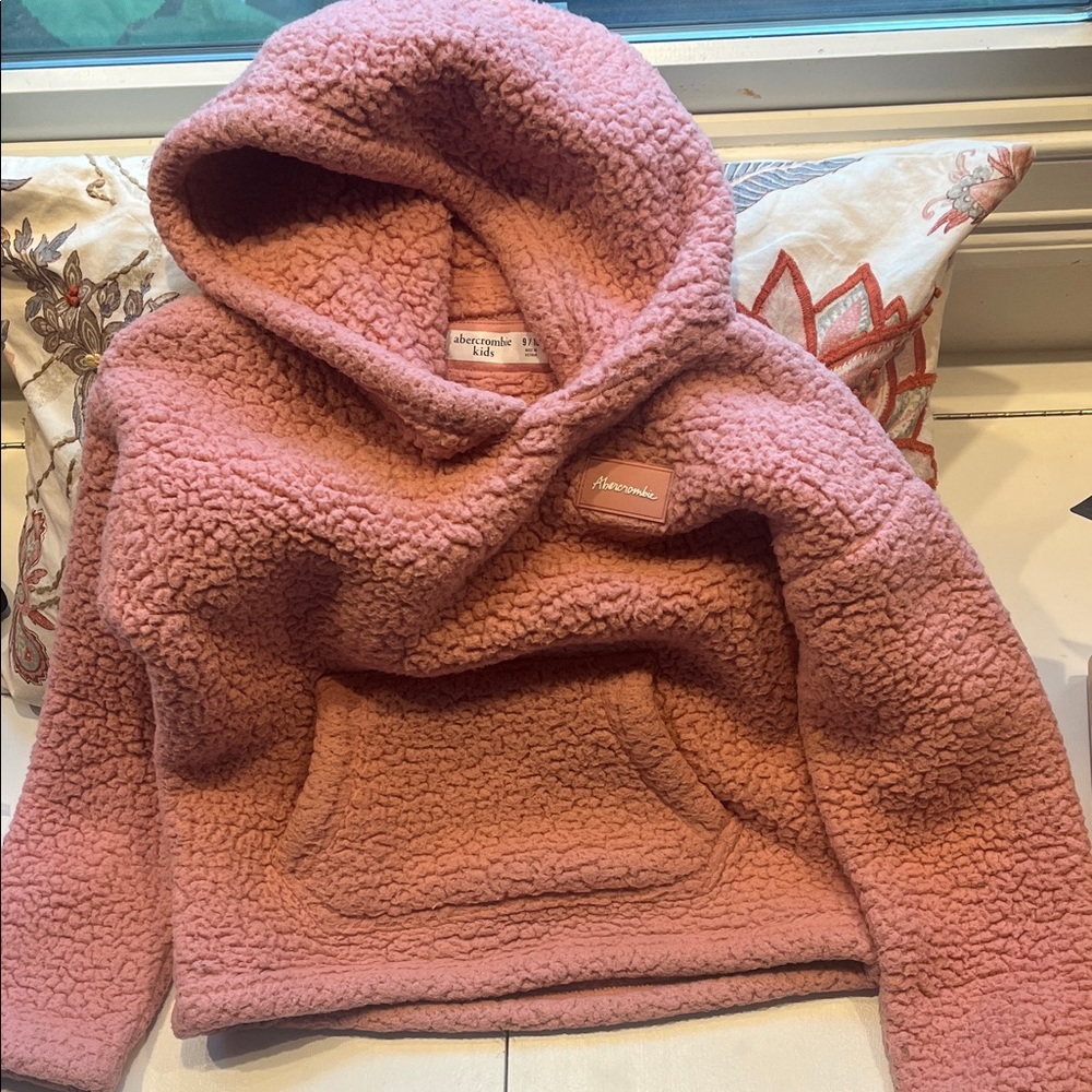 Abercrombie Kids Pink Sherpa Hoodie
